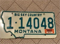 1968 Montana License Plate