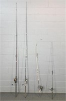 Lot Of 4 Penn, Daiwa And More Rods And Reels