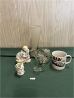 Vintage Decor Lot-Figurines, Mugs More