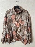 Vintage 100% Silk Fall Leaves Jacket