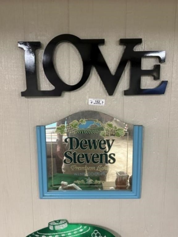 Dewey Stevens Advertising Mirror