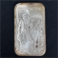 1 oz Fine Silver Bar - Prospector