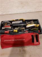 TOOL TRAY AND TOOLS PLIERS SCREWDRIVERS ETC