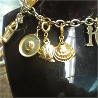 Gold Toned Charm Bracelet