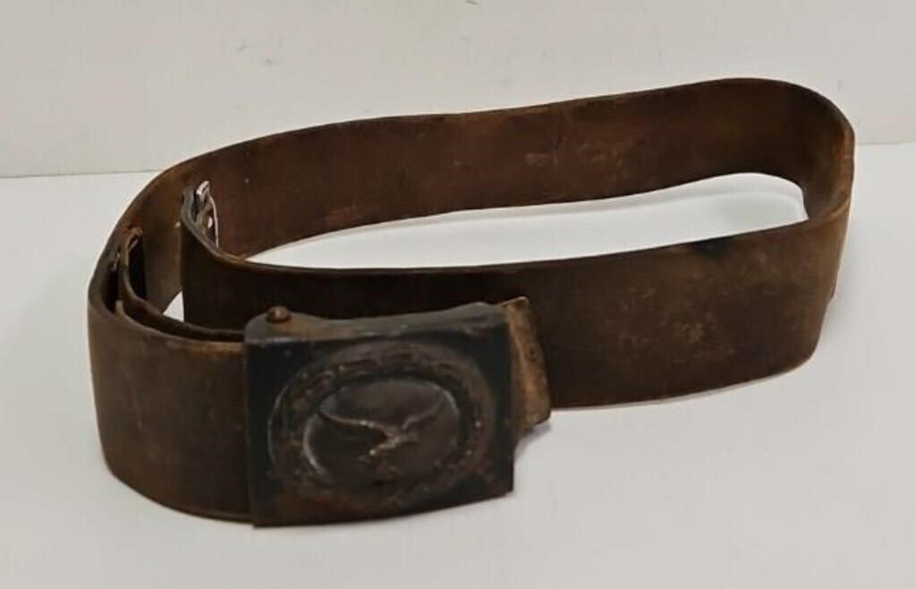 WWWII German Luftwaffe Leather Belt & Buckle