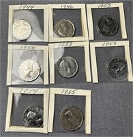 Vintage Lot Canadian Nickels See Photos for