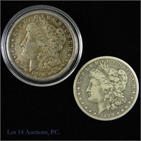 1886 & 1899-O Silver Morgan Dollars (2)