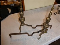 2 Vintage Brass-Iron Stand Up Ends