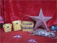 Star and basket décor.