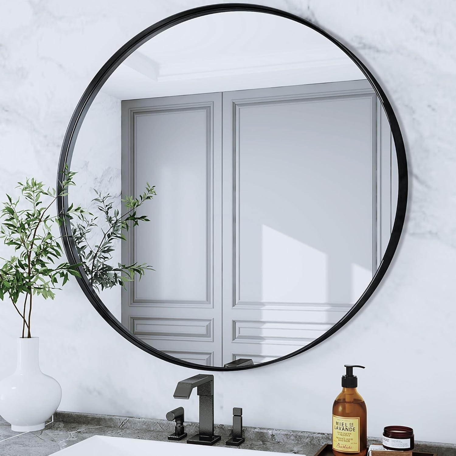 36 Suidia Black Bathroom Mirror