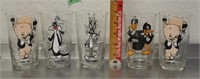 Vintage glass Looney Tunes drinking glasses