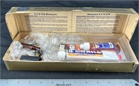 Antique S&W Gun Box Full Of Gun Cleaning Supplies