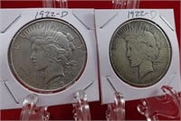2 - 1922 -D Peace Dollars