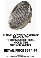 6" Rain Down Shower Head