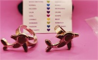 Lot if 2 adjustable mood rings