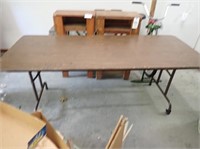 6ft. Wooden Table w/ Folding Legs - 30"Wx36"H