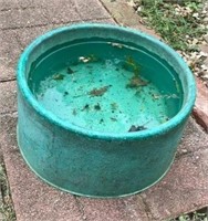 large water trough green for pets