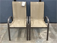 2 Backyard Creations Sling Stack Chairs