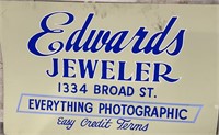 Edwards cardboard jewelry sign