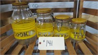 VINTAGE GLASS CANISTERS