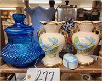 Contents of Shelf, Vases, jars, Trinket Box