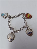 Marked Sterling Charm Bracelet- 15.5g