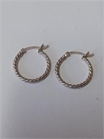 Marked 925 Hoop Earrings-1.5g