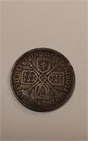 1928 British Silver One Florin Coin