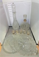 clear crystal items includes 2 decanters & more