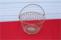 Metal Egg Basket (Red)