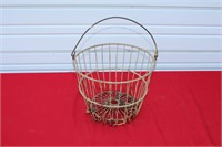 Metal Egg Basket (Yellow)