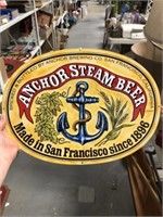 METAL ANCHOR STEAM BEER SIGN