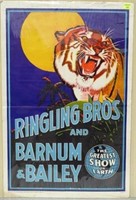 RBB&B CIRCUS POSTER FEATURING TIGER - MOON