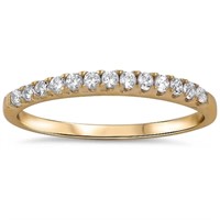 Yellow Gold Plated Cz Band