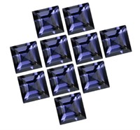 Genuine 5mm Violet Blue Square Iolite (10pc)