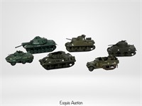 Group of WWII US Tanks & Armoured Vehicles Models