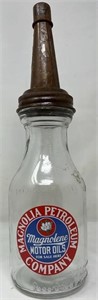 Magnolia Petroleum Company Glass Oil Jug w/ Spout