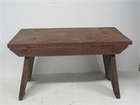 Painted Bench w/Mortised Top 26"L