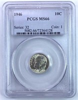 1946 PCGS MS66 Roosevelt Dime-Quality Coin