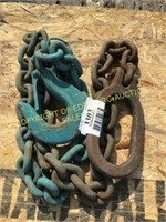 10'X8" LIFTING CHAINS & HOOK