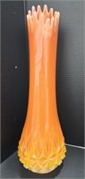 (O) MCM Bittersweet Swung Glass Vase 22" Tall.