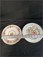 2 Bone China Decorative 8" Plates