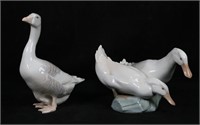 2 Porcelain Duck Figures Royal Copenhagen & B&G