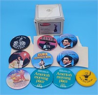 Elvis Presley Buttons & Trinket Box