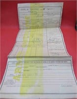 WWI French Army Ordre de Transport Document OLD