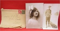 1920 Canada Soldiers Letter & Postcard WWI RPPC