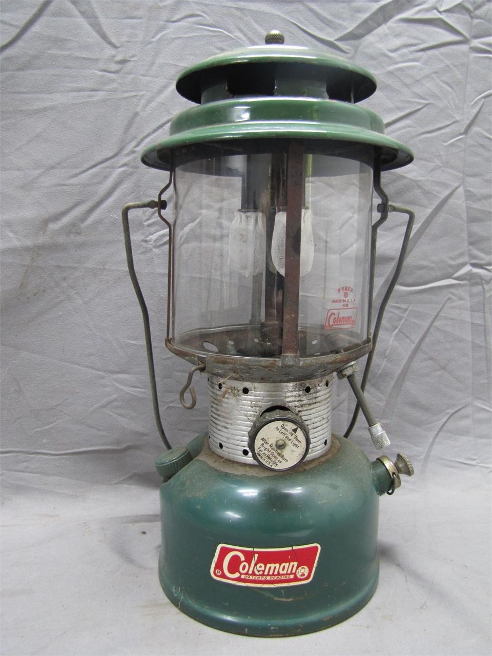 Vintage 220 Series Green Coleman Lantern W/Globe
