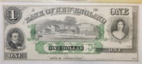 $1 Bank of New England Note