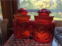 2 Moon and Stars red jars