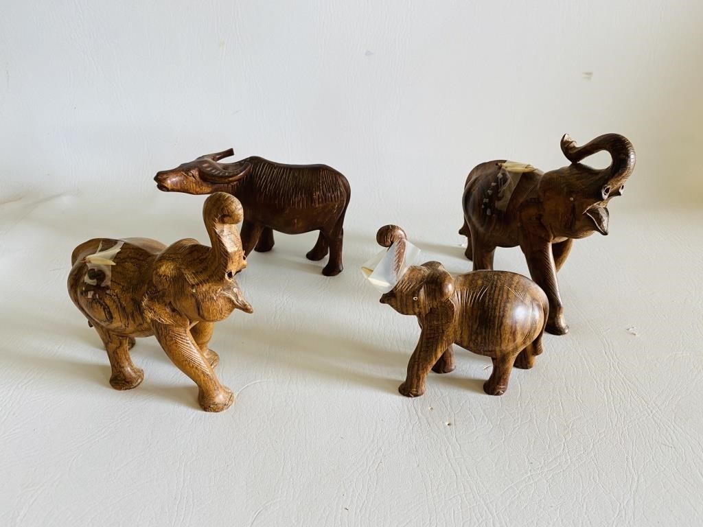 Hand Carved Wooden African Animals